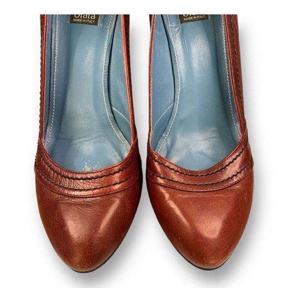 Biala Red Pumps Heels Made In Italy Size 8 - Picture 4 of 9